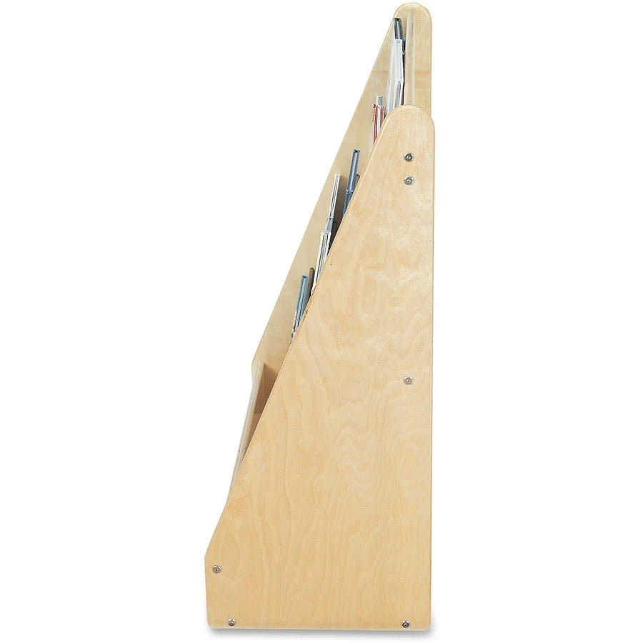 Jonti-Craft Rainbow Accents Birch Pick-a-Book Stand - 5 Compartments - UV Acrylic - Baltic Plywood - Cubbies & Storage