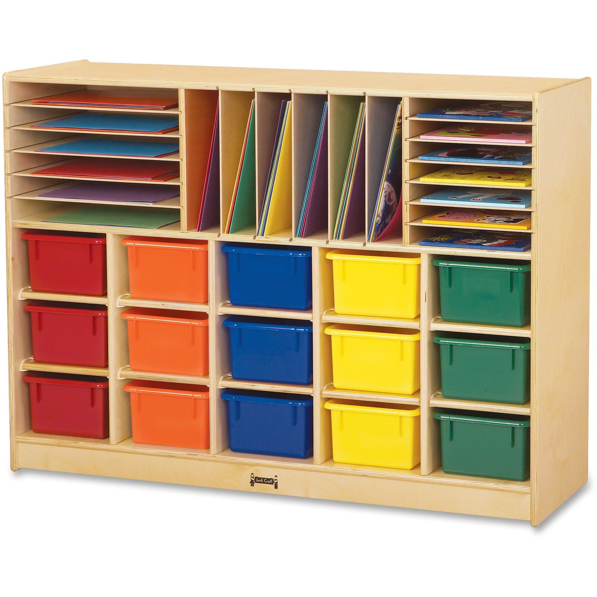 Jonti-Craft Rainbow Accents Colored Tray Sectional Cubbie Storage - 2000