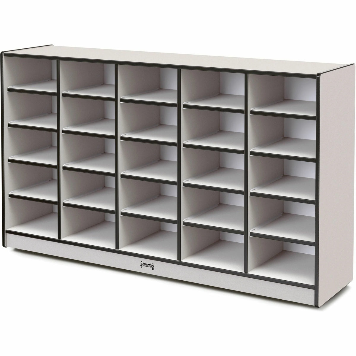 Jonti-Craft Rainbow Accents Cubbie Mobile Storage: Durable 25-Compartment Organizer - Cubbies & Storage