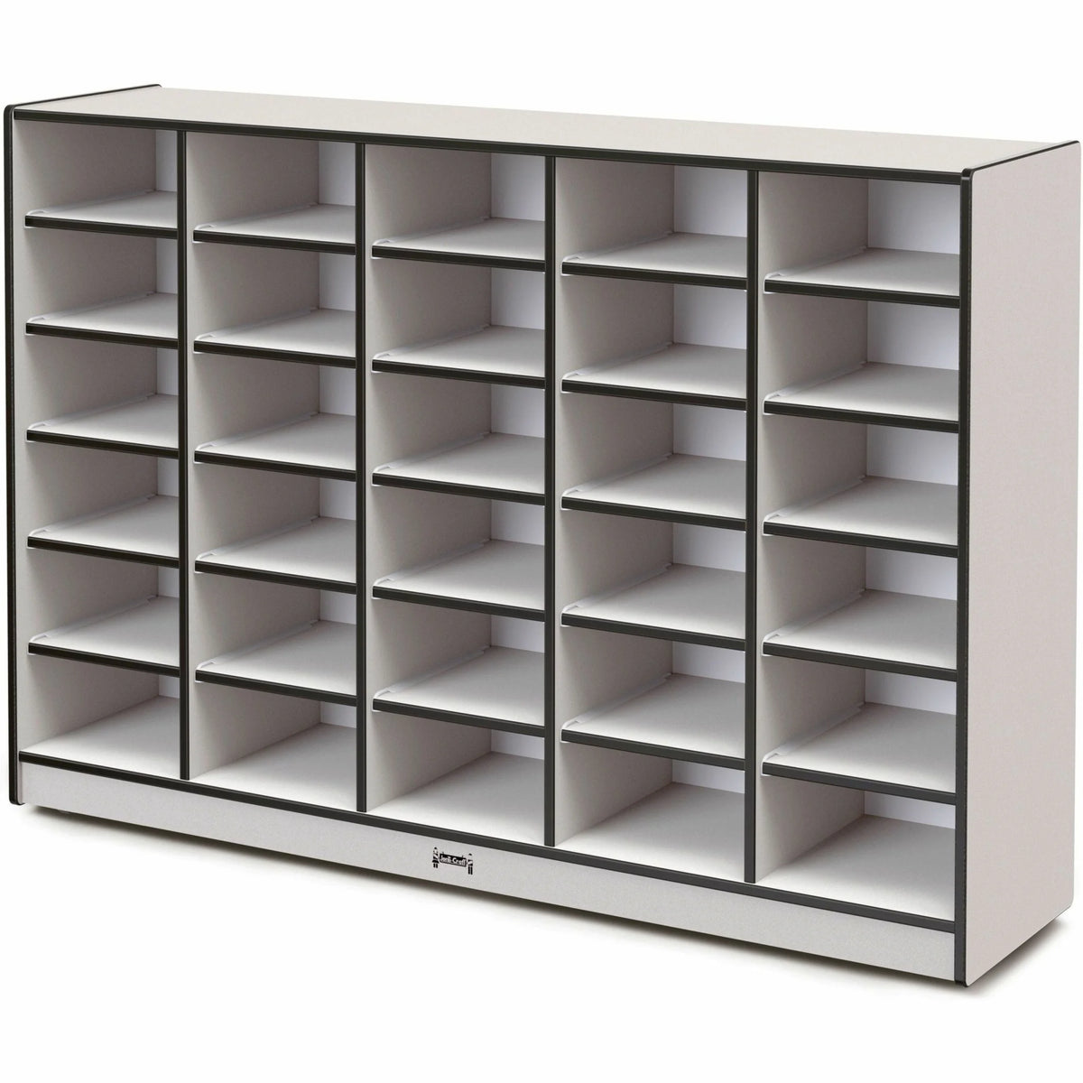 Jonti-Craft Rainbow Accents Cubbie Mobile Storage - Durable 30-Compartment Organizer - Cubbies &