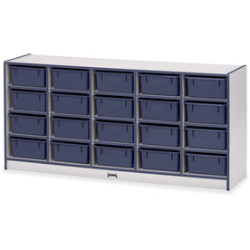 Jonti-Craft Rainbow Accents Cubbie Mobile Storage: Durable Navy Blue Organizer - Cubbies & Storage