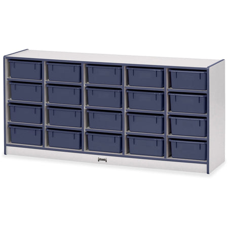 Jonti-Craft Rainbow Accents Cubbie Mobile Storage: Durable Navy Blue Organizer - Cubbies & Storage