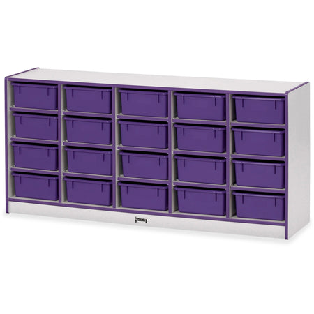 Jonti-Craft Rainbow Accents Cubbie Mobile Storage: Durable Purple Organizer - Cubbies & Storage