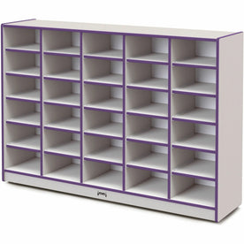 Jonti-Craft Rainbow Accents Cubbie Mobile Storage - Durable Purple Hard Rubber - Cubbies &