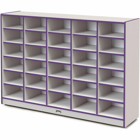 Jonti-Craft Rainbow Accents Cubbie Mobile Storage - Durable Purple Hard Rubber - Cubbies &
