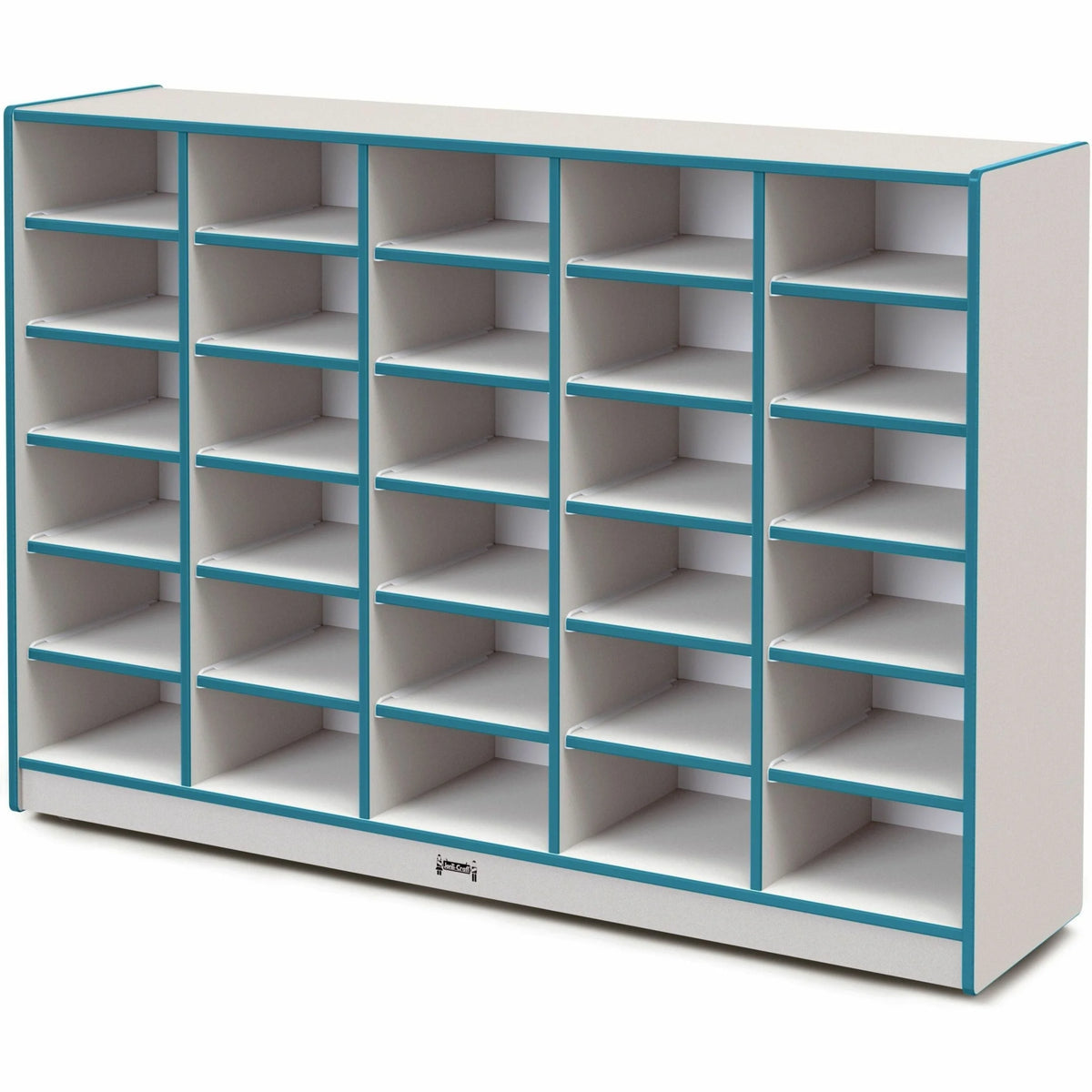 Jonti-Craft Rainbow Accents Cubbie Mobile Storage - Durable Teal Organizer - Cubbies &