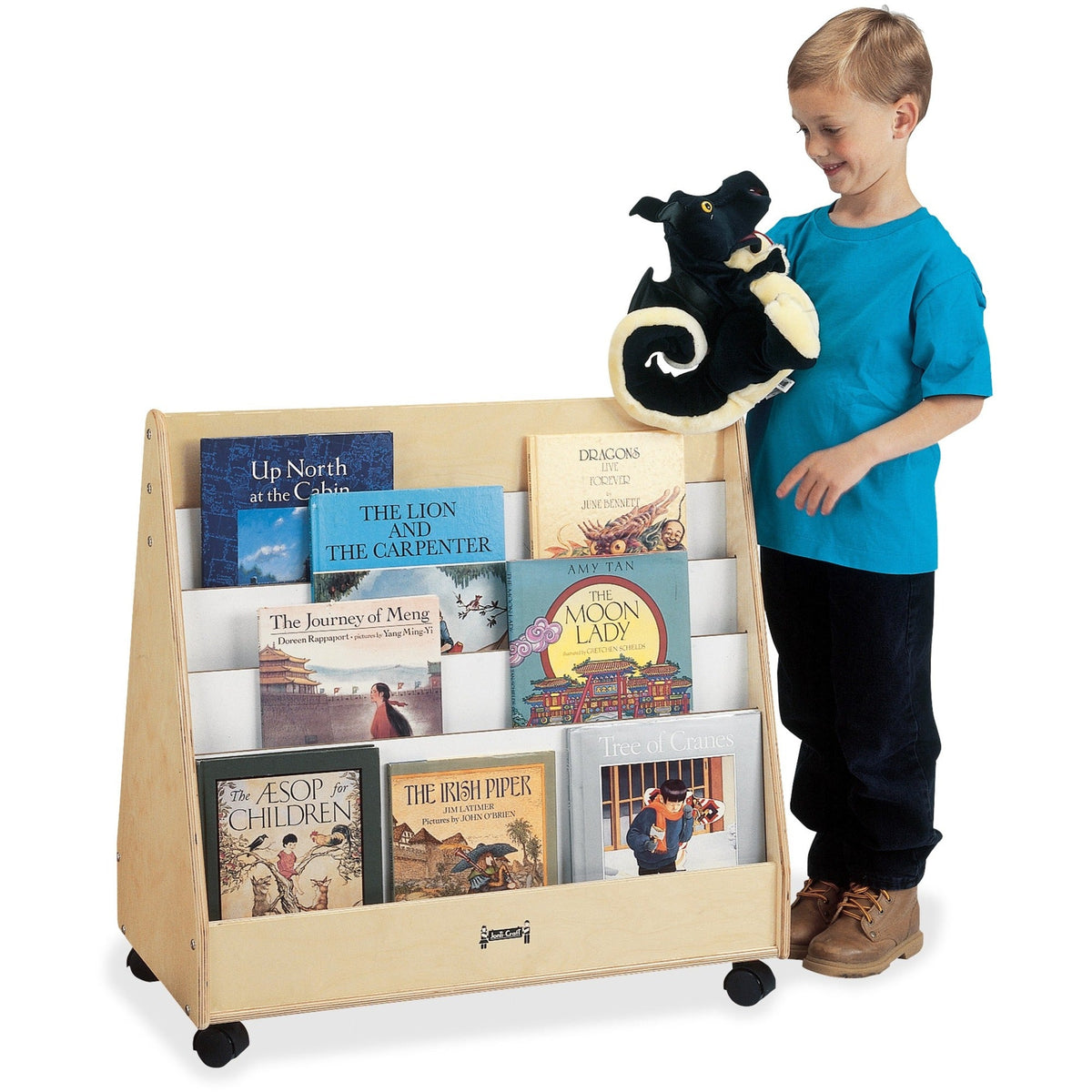 Jonti-Craft Rainbow Accents Double Sided Mobile Pick-a-Book Stand - 2000
