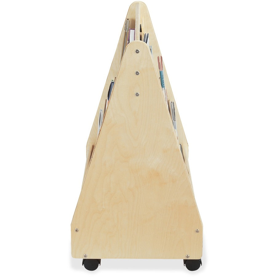 Jonti-Craft Rainbow Accents Double Sided Mobile Pick-a-Book Stand - Right