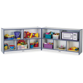 Jonti-Craft Rainbow Accents Fold-n-Lock Shelf: Navy Lockable Foldable - Cubbies & Storage