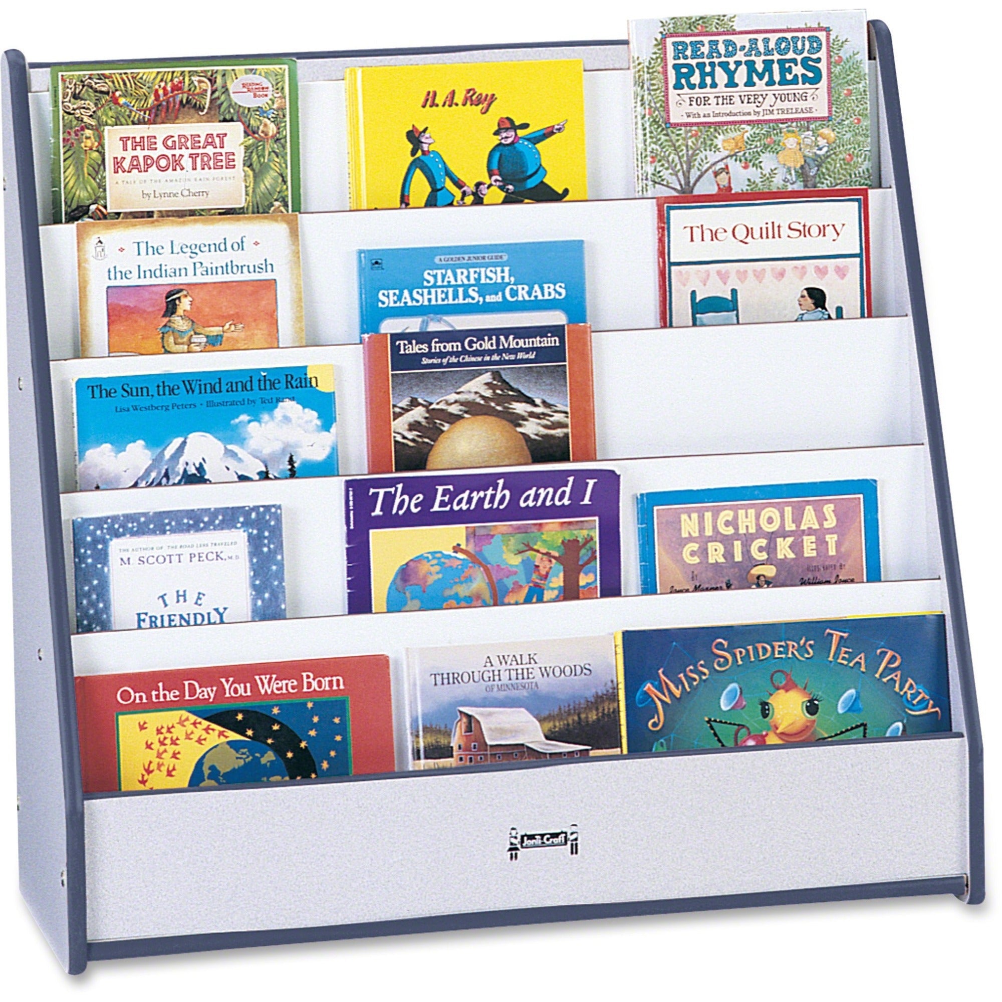 Jonti-Craft Rainbow Accents Laminate 5-shelf Pick-a-Book Stand - 2000
