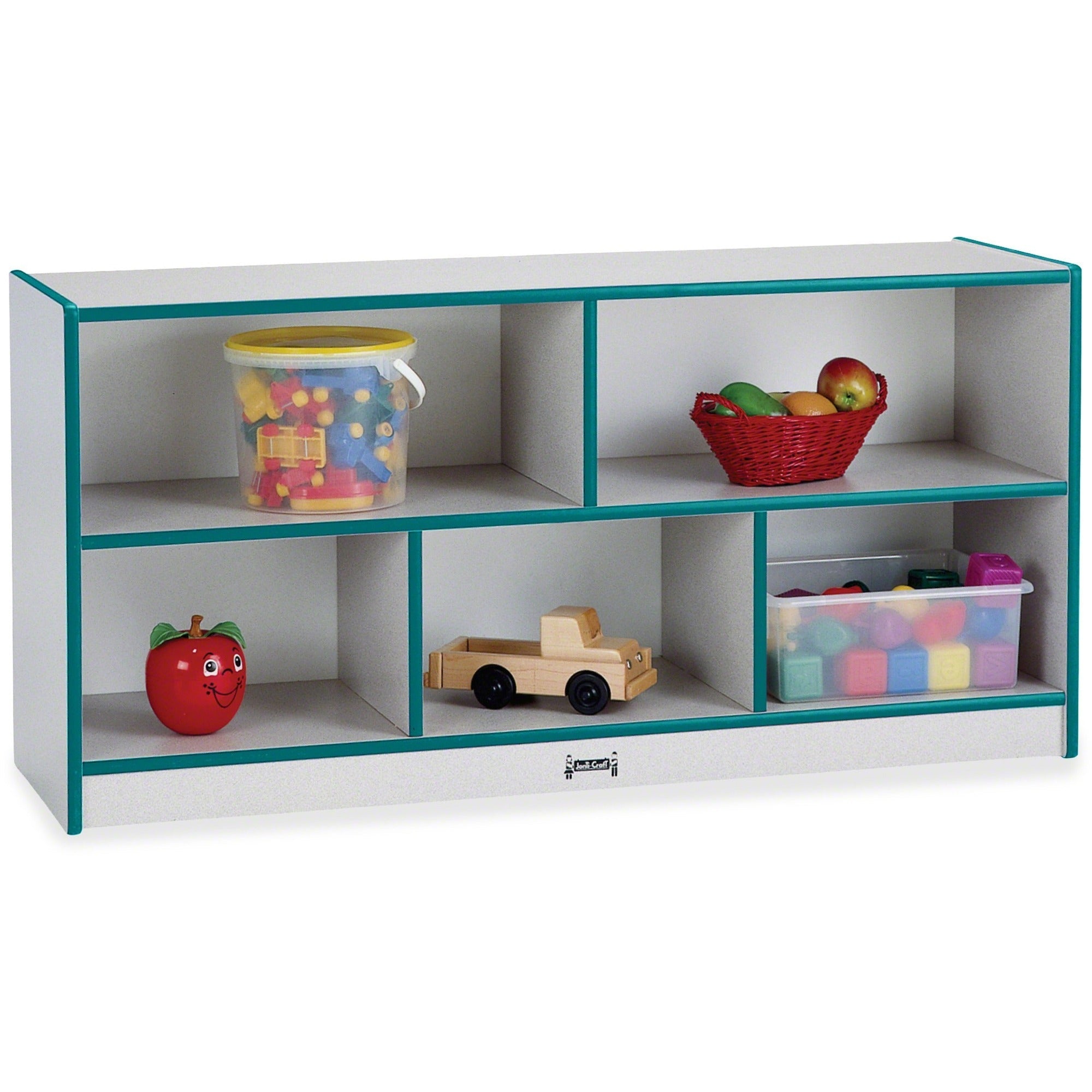 Jonti-Craft Rainbow Accents Low Open Single Storage Shelf - 2000