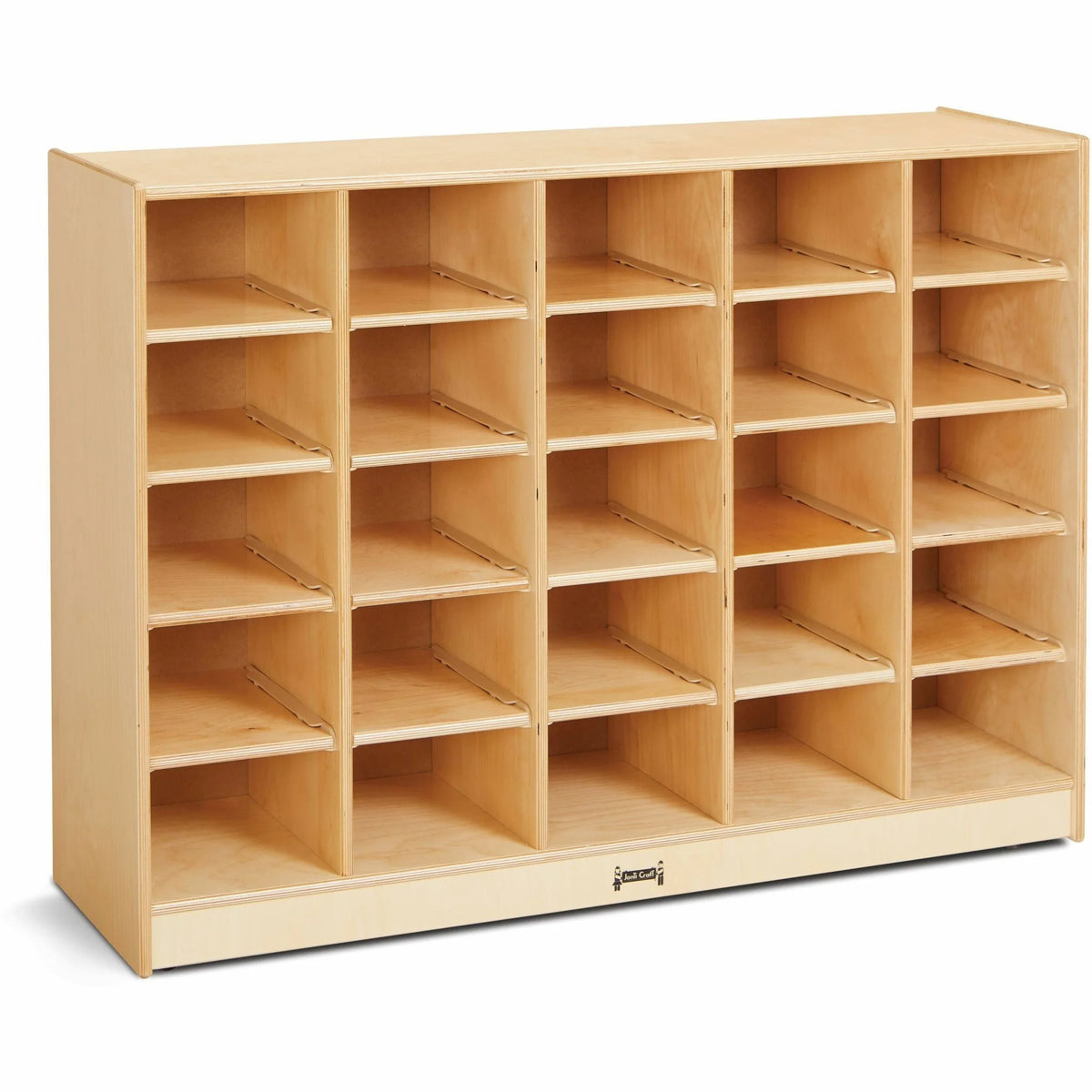 Jonti-Craft Rainbow Accents Mobile Storage: Durable 25 Cubbie Organizer - Cubbies & Storage