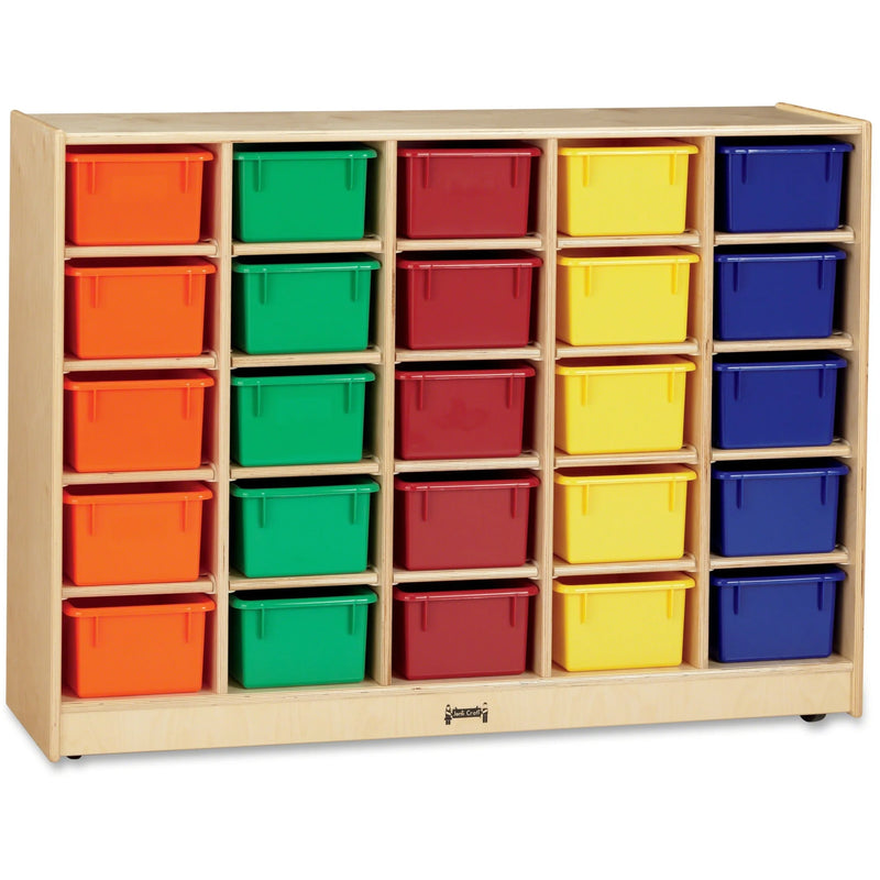 Jonti-Craft Rainbow Accents Mobile Storage Unit - Durable Baltic Design - Cubbies &