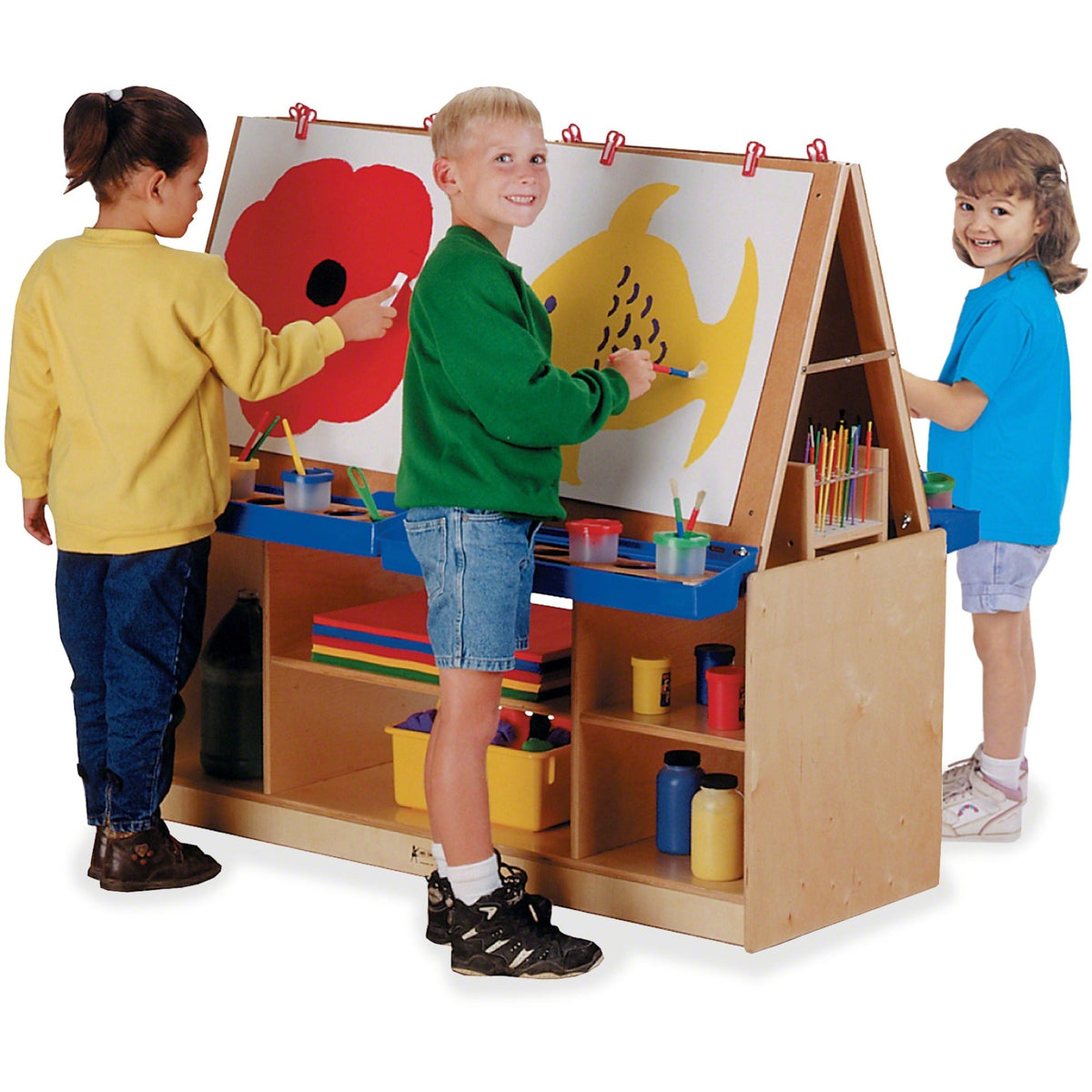 Jonti-Craft Rainbow Accents Multi-Station Art Center - 2000