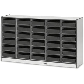 Jonti-Craft Rainbow Accents Paper-Tray Storage: Mobile 30 Compartments - Cubbies & Storage