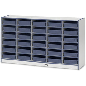 Jonti-Craft Rainbow Accents Paper-Tray Storage: Mobile 30 Compartments - Cubbies & Storage
