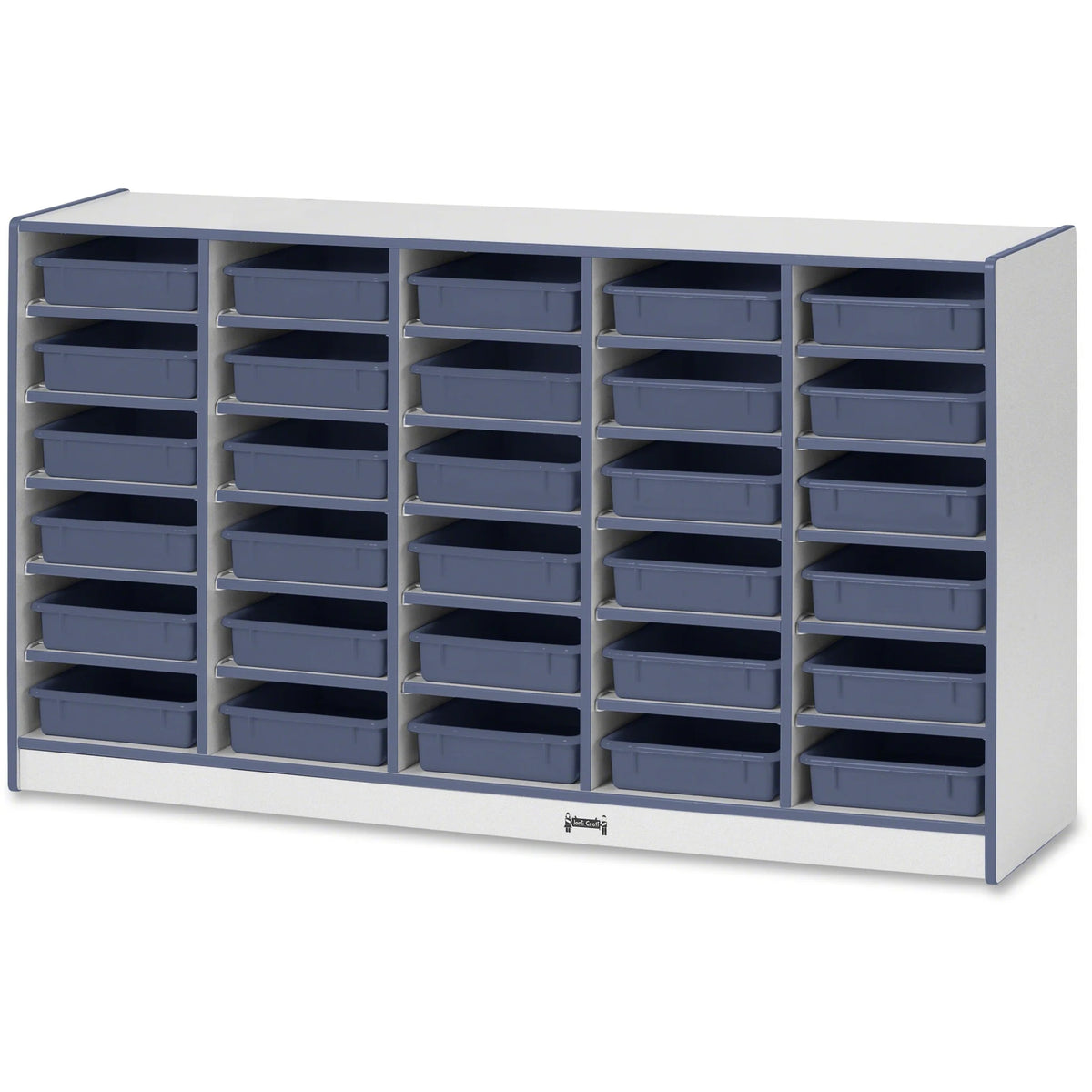 Jonti-Craft Rainbow Accents Paper-Tray Storage: Mobile 30 Compartments - Cubbies & Storage