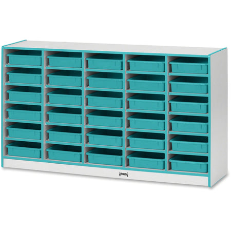 Jonti-Craft Rainbow Accents Paper-Tray Storage: Teal Mobile Organizer - Cubbies & Storage