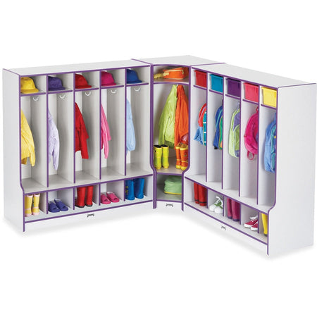 Jonti-Craft Rainbow Accents Step 5 Section Locker - Front