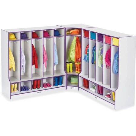 Jonti-Craft Rainbow Accents Step 5 Section Locker - Durable Navy Design - Cubbies & Storage