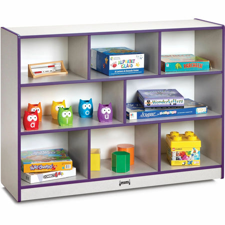 Jonti-Craft Rainbow Accents Super-size Mobile Storage - Durable Purple Unit - Cubbies &