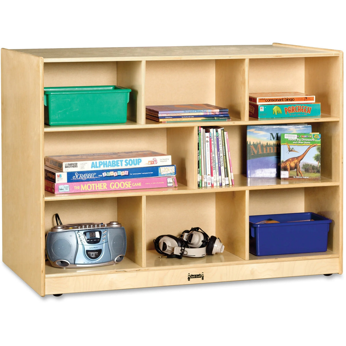 Jonti-Craft Rainbow Accents Super-size Storage Shelf: Durable UV Acrylic Baltic Hard Rubber - Cubbies &