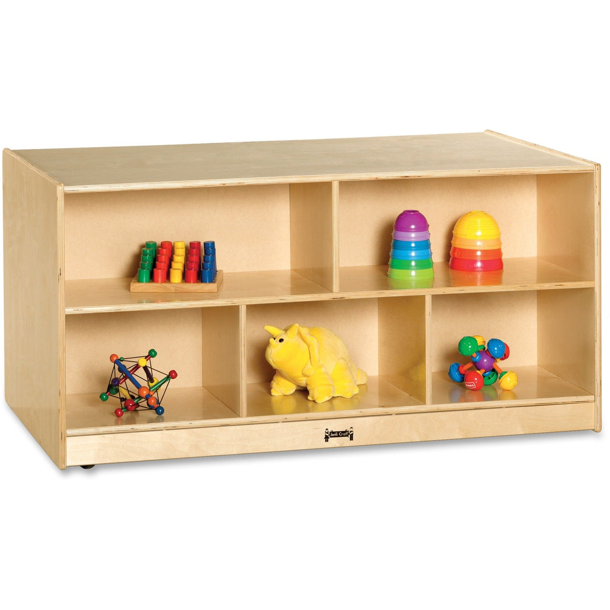 Jonti-Craft Rainbow Accents Toddler Double-sided Storage Shelf - 2000