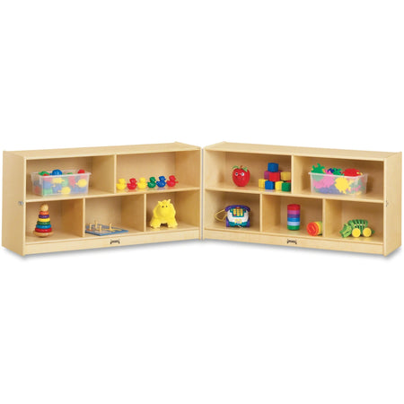 Jonti-Craft Rainbow Accents Toddler Fold-n-Lock Mobile Storage - Durable Baltic Hard Rubber Cabinet - Cubbies &