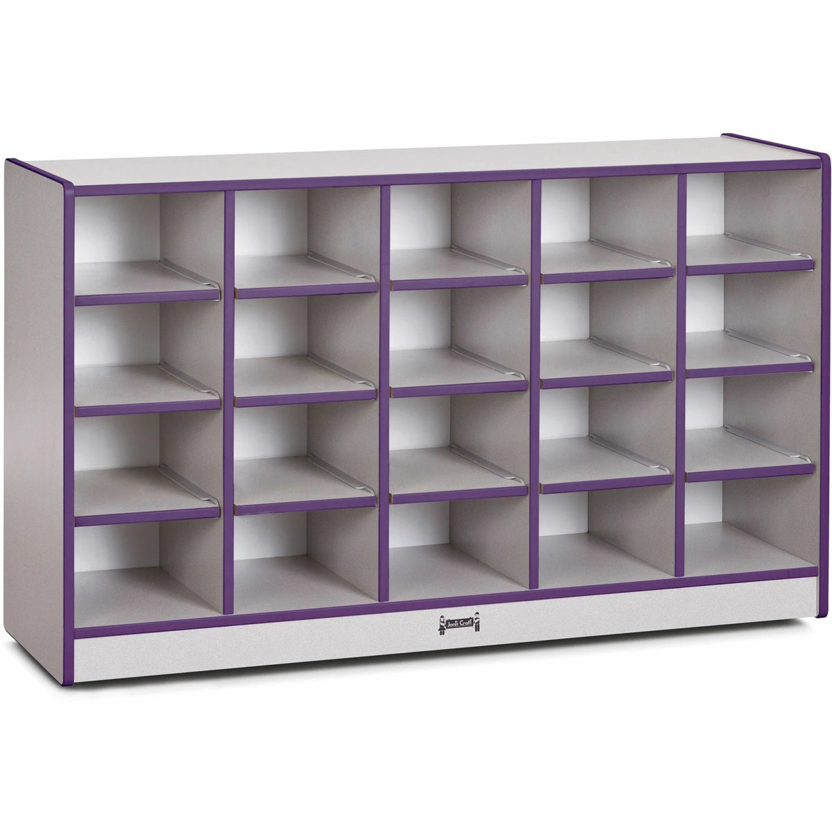 Jonti-Craft Rainbow Accents Toddler Single Storage: 20-Compartment Organizer - Cubbies & Storage