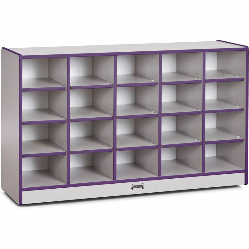 Jonti-Craft Rainbow Accents Toddler Single Storage: 20-Compartment Organizer - Cubbies & Storage