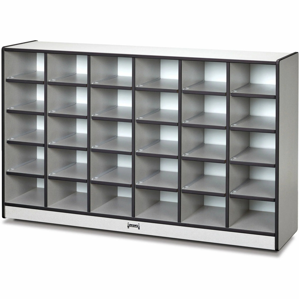 Jonti-Craft Rainbow Accents Toddler Single Storage: 30-Compartment Organizer - Cubbies & Storage