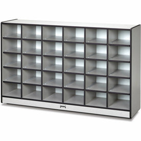 Jonti-Craft Rainbow Accents Toddler Single Storage: 30-Compartment Organizer - Cubbies & Storage