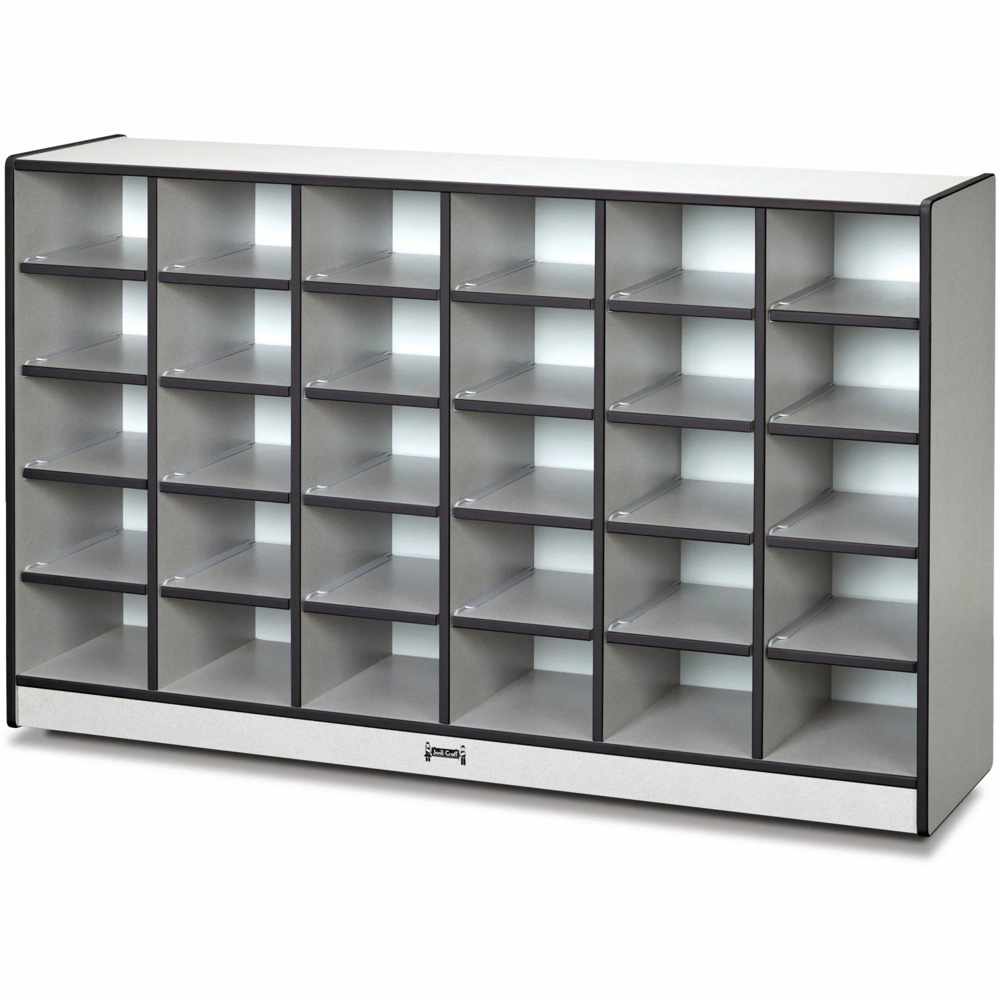 Jonti-Craft Rainbow Accents Toddler Single Storage: 30-Compartment Organizer - Cubbies & Storage