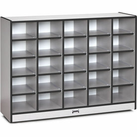 Jonti-Craft Rainbow Accents Toddler Single Storage: Durable Black Rubber Cabinet - Cubbies & Storage