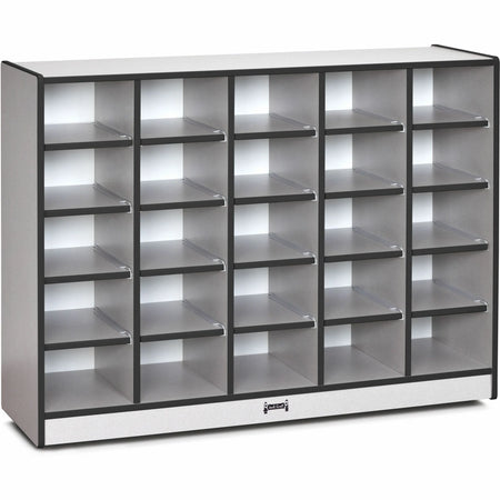 Jonti-Craft Rainbow Accents Toddler Single Storage: Durable Black Rubber Cabinet - Cubbies & Storage