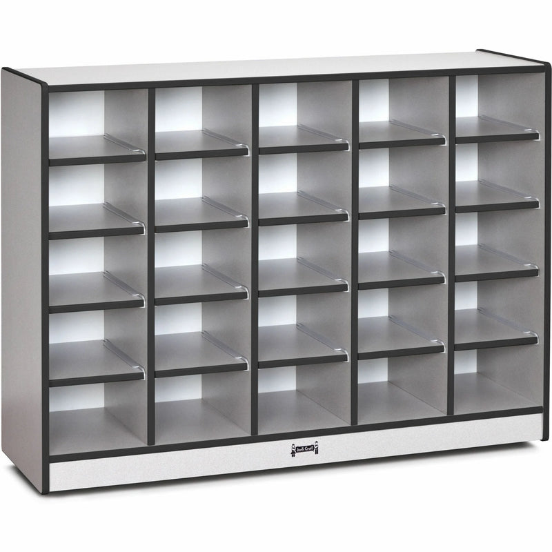 Jonti-Craft Rainbow Accents Toddler Single Storage: Durable Black Rubber Cabinet - Cubbies & Storage