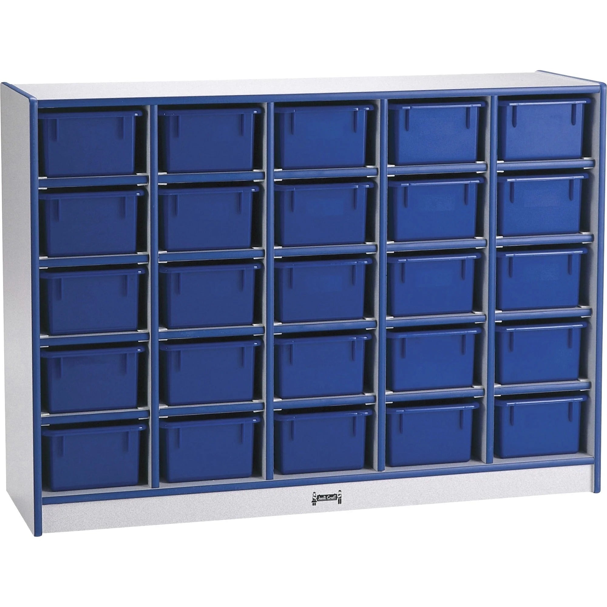 Jonti-Craft Rainbow Accents Toddler Single Storage: Durable Blue Rubber Cabinet - Cubbies & Storage