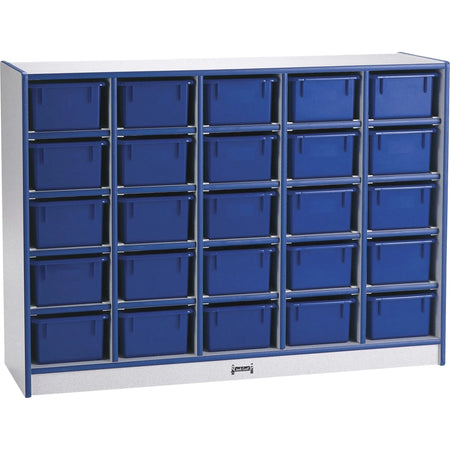Jonti-Craft Rainbow Accents Toddler Single Storage: Durable Blue Rubber Cabinet - Cubbies & Storage