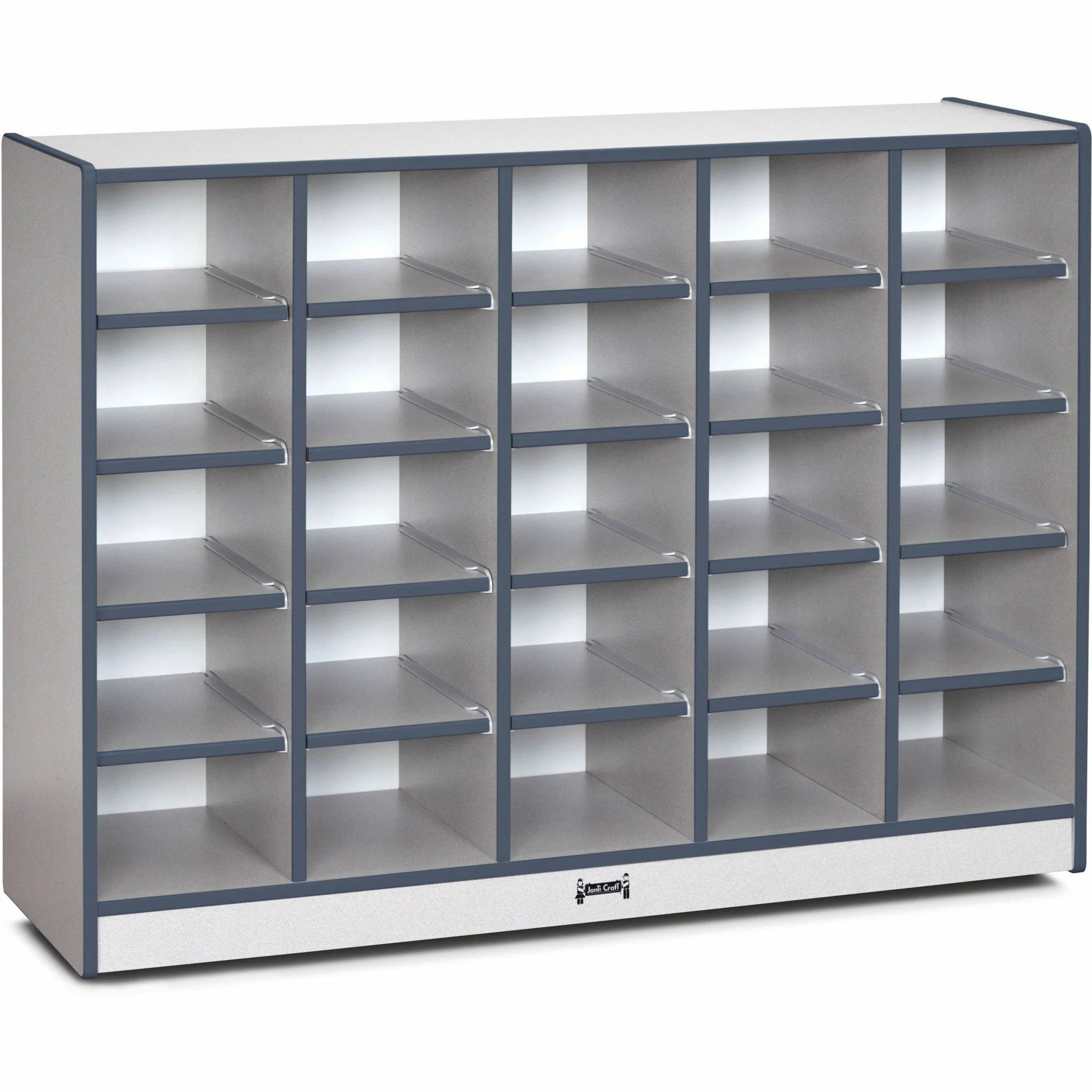 Jonti-Craft Rainbow Accents Toddler Single Storage: Durable Navy Rubber - Cubbies & Storage