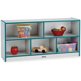 Jonti-Craft Rainbow Accents Toddler Single Storage: Durable Teal Rubber Cabinet - Cubbies & Storage