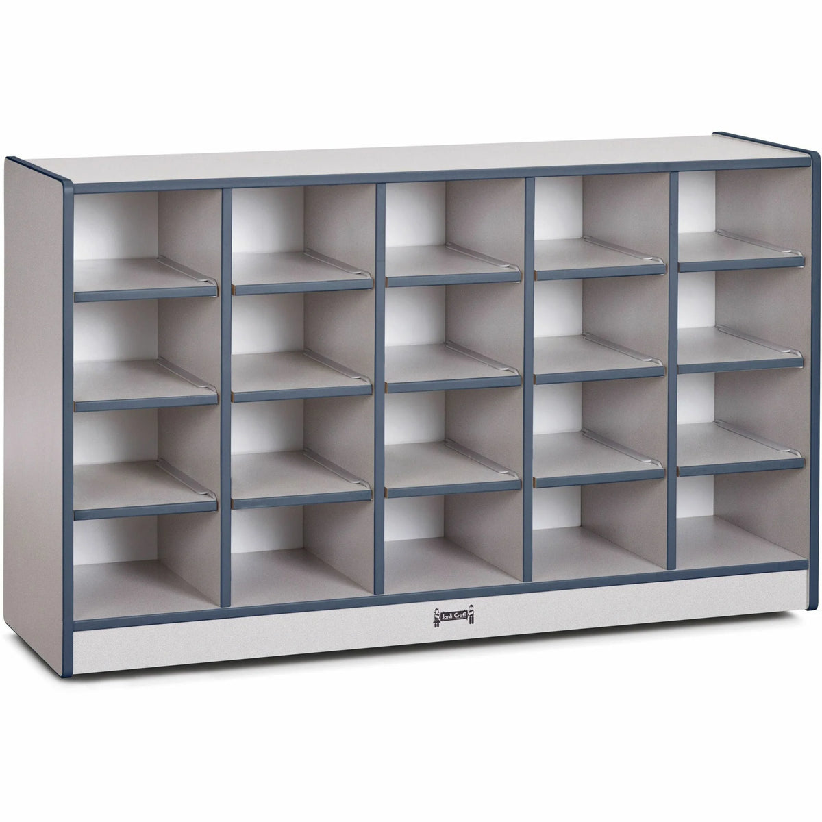 Jonti-Craft Rainbow Accents Toddler Single Storage: Navy 20 Compartments - Cubbies & Storage
