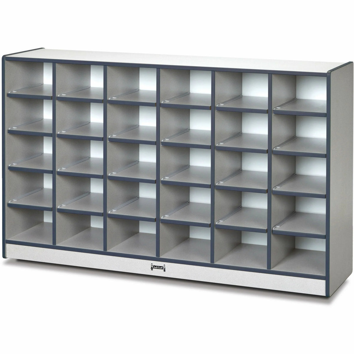 Jonti-Craft Rainbow Accents Toddler Single Storage: Navy Rubber 30 Compartments - Cubbies & Storage