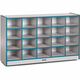 Jonti-Craft Rainbow Accents Toddler Storage: Teal 20 Compartments - Cubbies & Storage