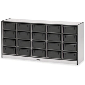 Jonti-Craft Rainbow Accents Tub Bin Storage: 20-Compartment Mobile Organizer - Cubbies & Storage