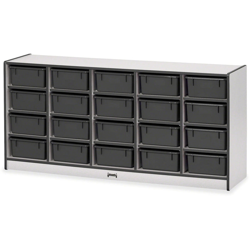 Jonti-Craft Rainbow Accents Tub Bin Storage: 20-Compartment Mobile Organizer - Cubbies & Storage