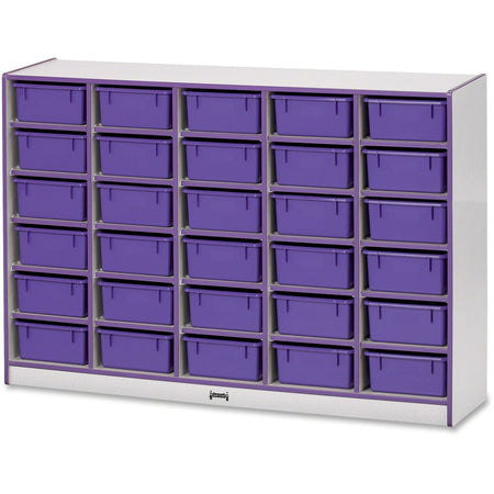 Jonti-Craft Rainbow Accents Tub Bin Storage: Durable Purple Mobile Organizer - Cubbies & Storage