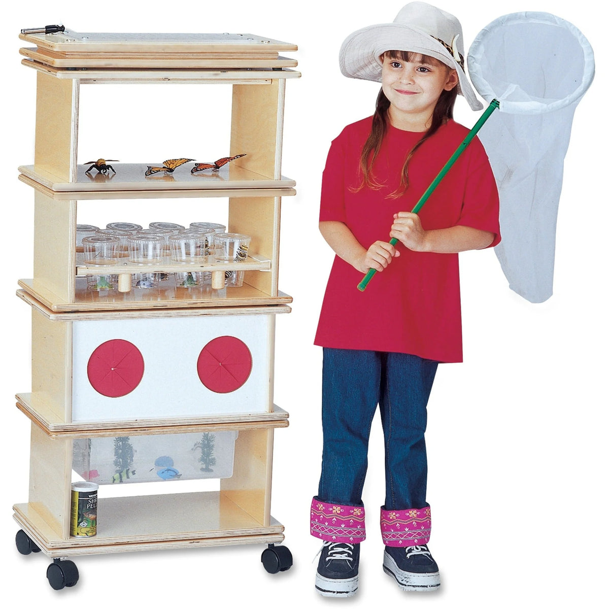 Jonti-Craft Science Lab System 6-piece Set - Wood Grain Finish - Learning Books & Activities