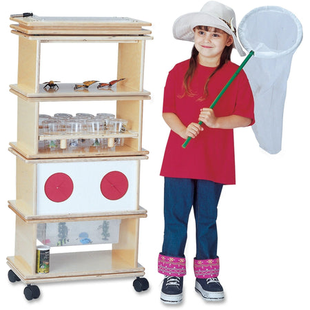 Jonti-Craft Science Lab System 6-piece Set - Wood Grain Finish - Learning Books & Activities