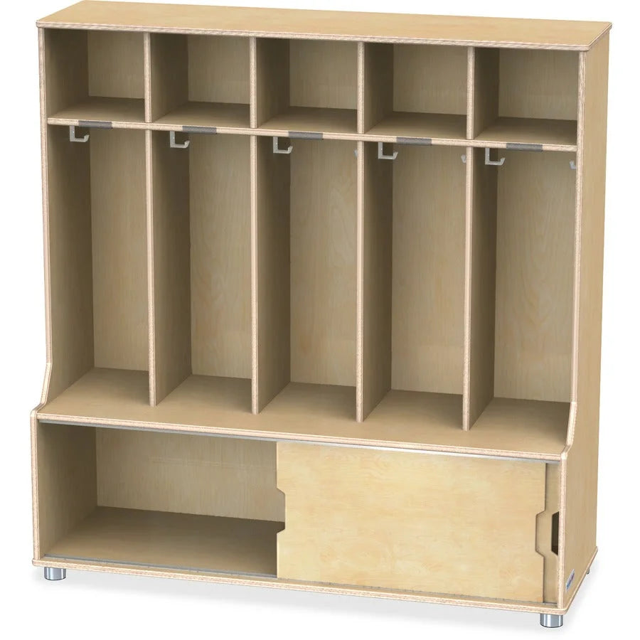 Jonti-Craft TrueModern Metal Coat Hook Cubbie Locker - Durable 5-Space Organizer - Cubbies & Storage