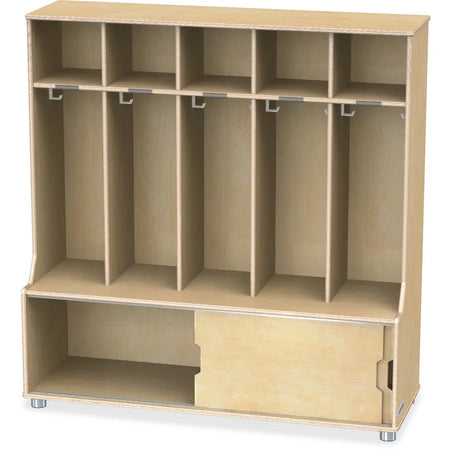 Jonti-Craft TrueModern Metal Coat Hook Cubbie Locker - Durable 5-Space Organizer - Cubbies & Storage